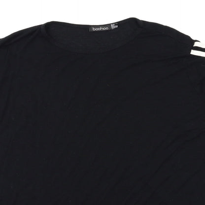 Boohoo Womens Black   Basic T-Shirt Size 10