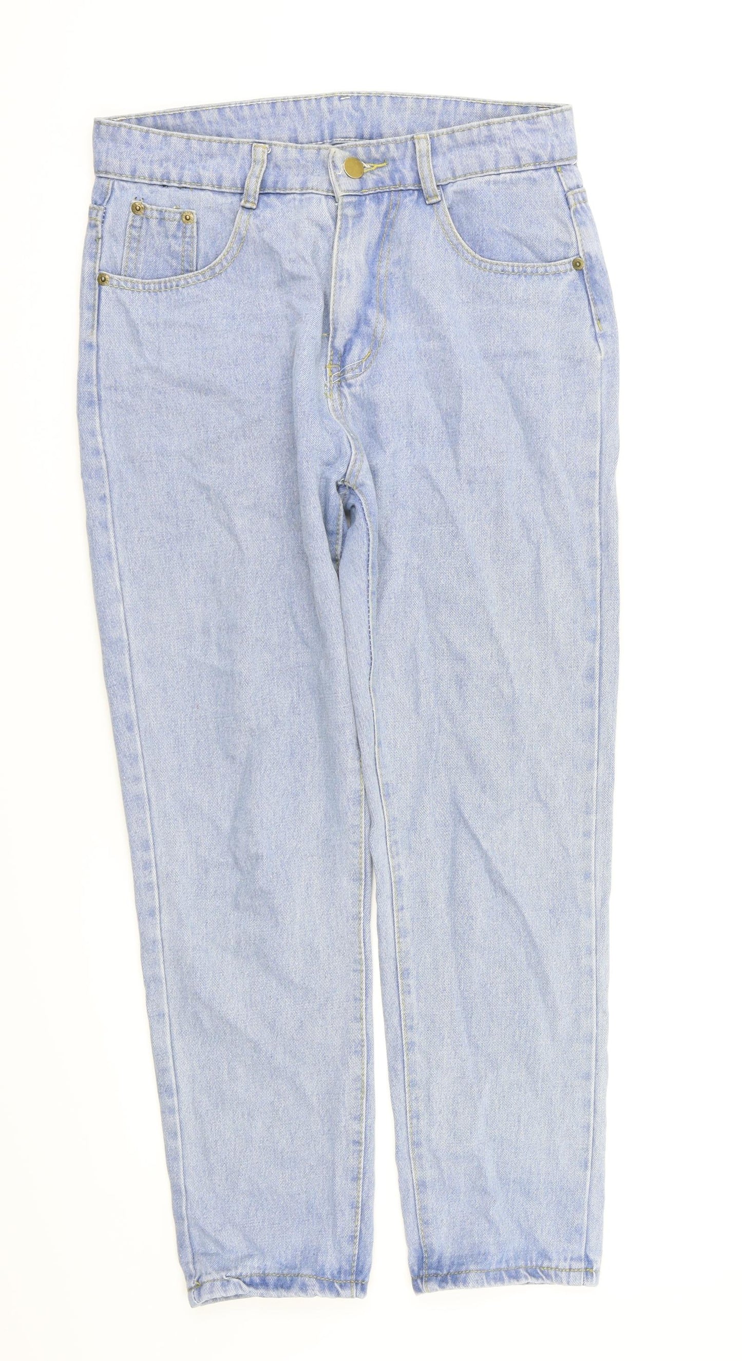 Womens UK Size S preworn Regular Fit Straight Blue Jeans