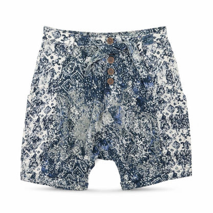 Five people Womens Blue Floral  Paperbag Shorts Size 4