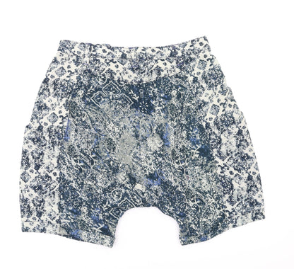 Five people Womens Blue Floral  Paperbag Shorts Size 4