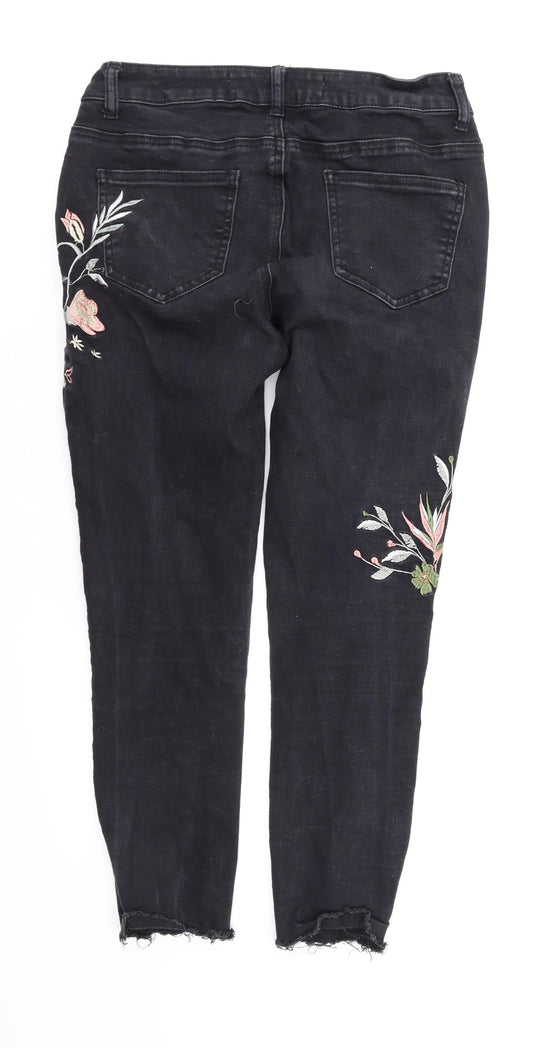 denim&co Womens Black   Skinny Jeans Size 12 L24 in