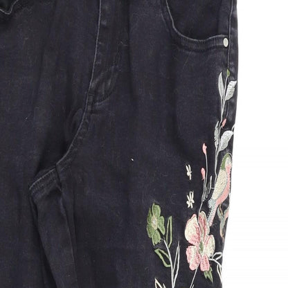 denim&co Womens Black   Skinny Jeans Size 12 L24 in