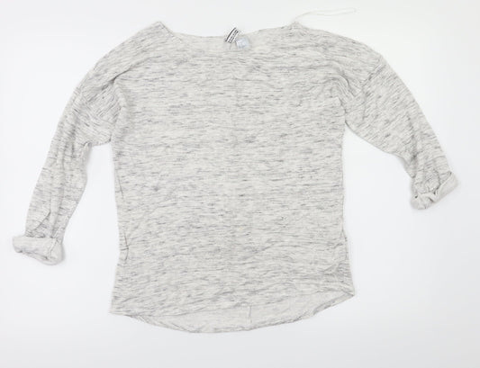 Womens UK Size XS H&M Grey Basic T-Shirt