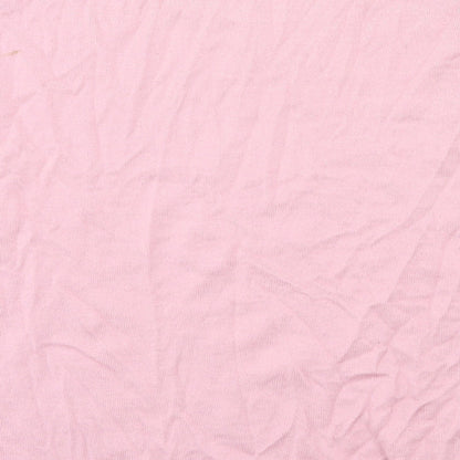 Cotsworld Womens Pink Houndstooth  Basic T-Shirt Size M