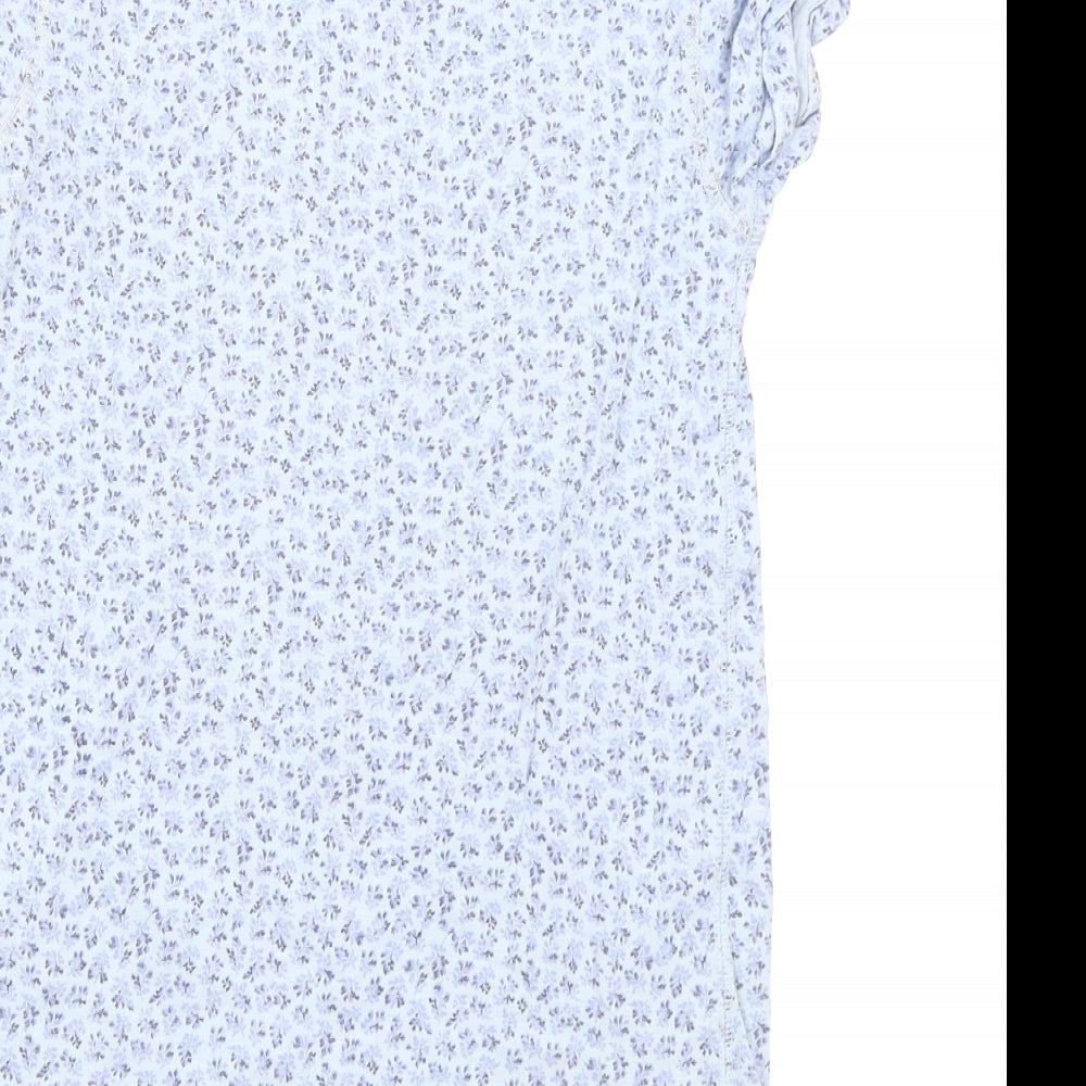 NEXT Girls Blue Floral  Basic T-Shirt Size 9 Years