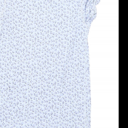NEXT Girls Blue Floral  Basic T-Shirt Size 9 Years