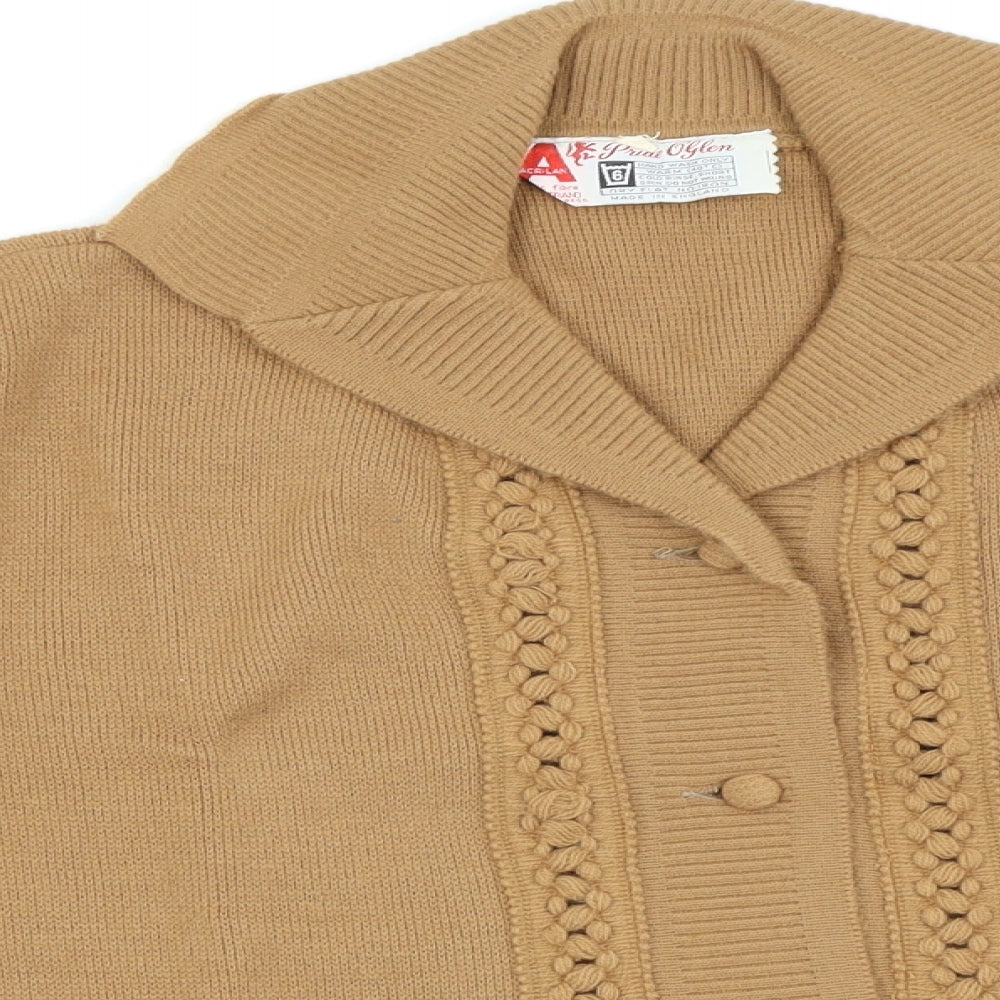 Pride and glen Womens Brown   Cardigan Jumper Size 6