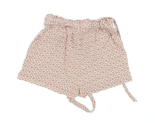 Primark Womens Beige Floral  Hot Pants Shorts Size 6
