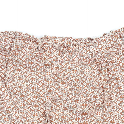 Primark Womens Beige Floral  Hot Pants Shorts Size 6
