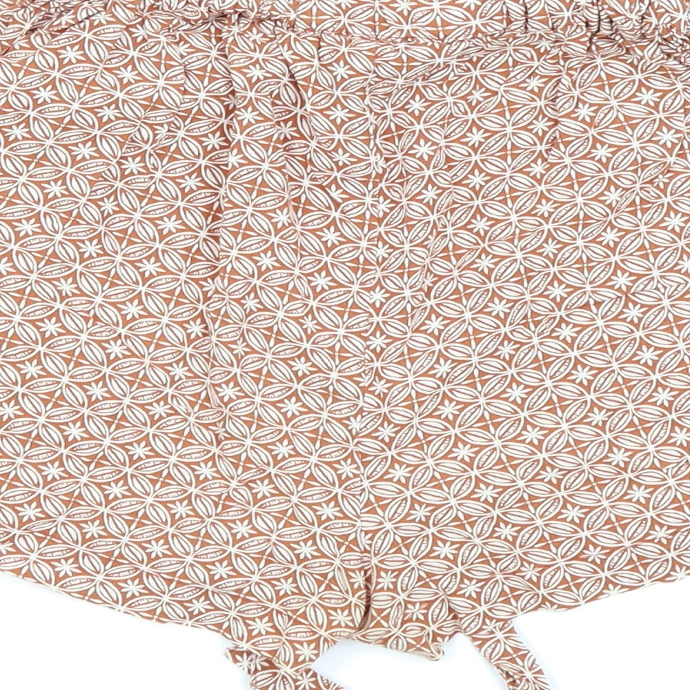 Primark Womens Beige Floral  Hot Pants Shorts Size 6