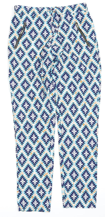 cameo rose Womens Multicoloured Geometric  Trousers  Size 10 L26 in