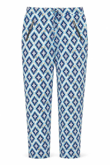 Cameo Rose Womens Multicoloured Geometric Trousers Size 10 L26 in