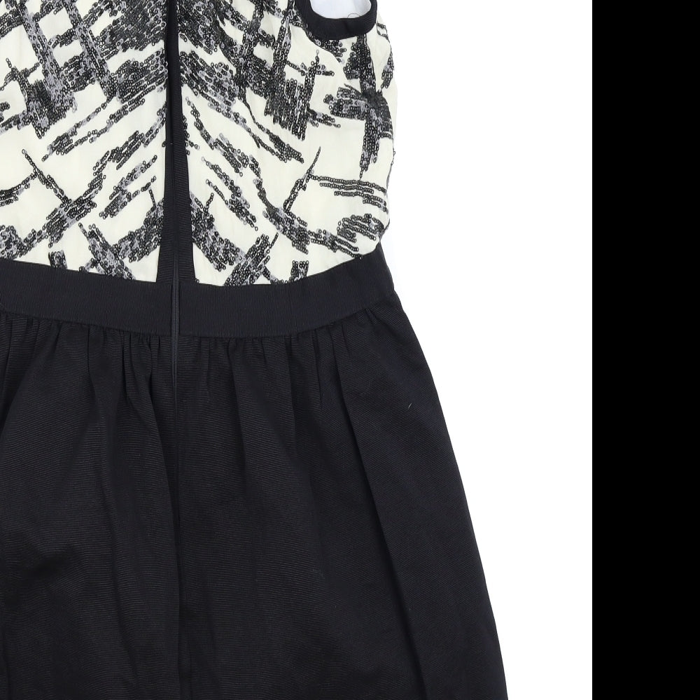 Warehouse Womens Black   Fit & Flare  Size 14