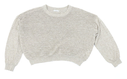 Jaqueline deYong Womens Beige   Pullover Jumper Size XL  - Crop jumper