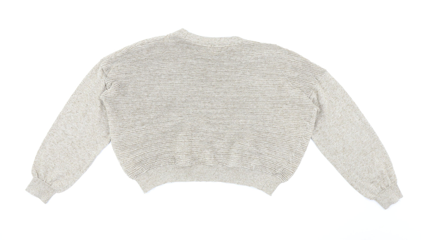 Jaqueline deYong Womens Beige   Pullover Jumper Size XL  - Crop jumper