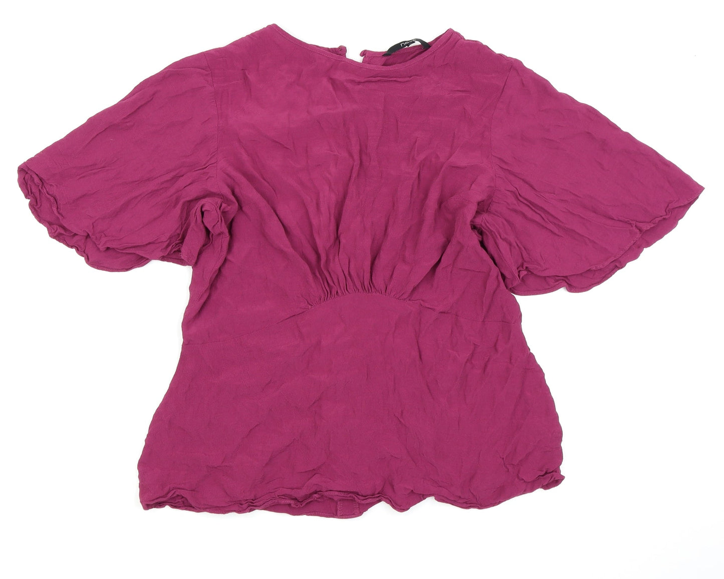 Womens UK Size 14 NEXT Purple Basic Button-Up