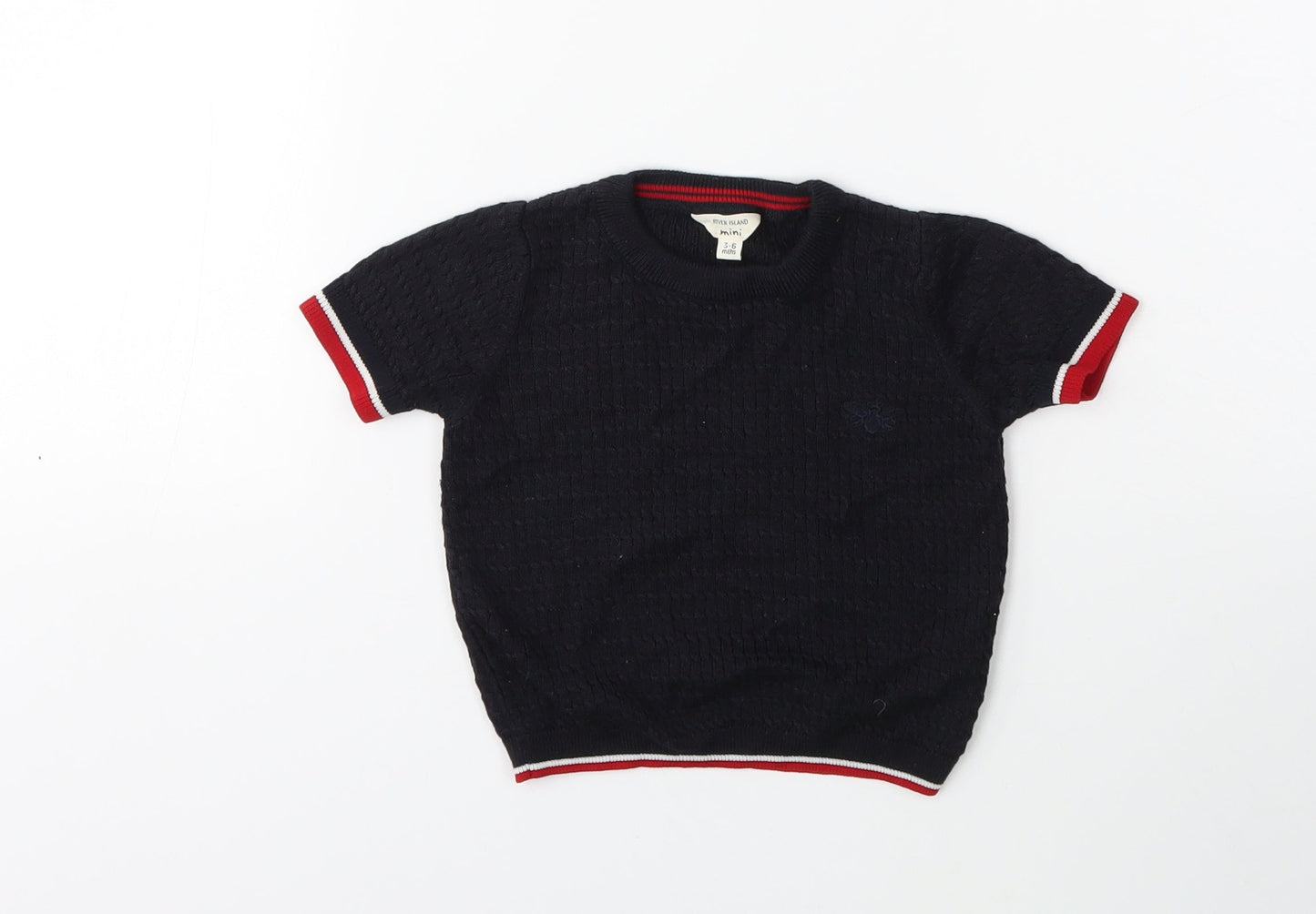 River Island Baby Blue  Knit Pullover Jumper Size 3-6 Months