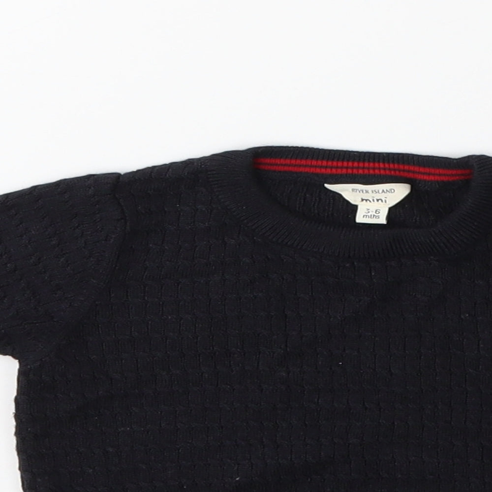 River Island Baby Blue  Knit Pullover Jumper Size 3-6 Months