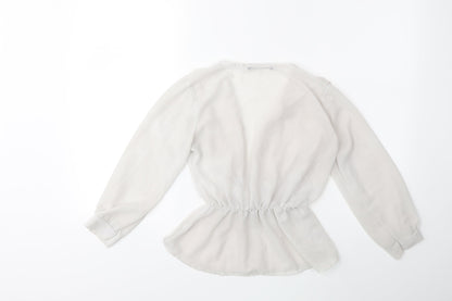 Boohoo Womens Grey   Basic Blouse Size 6