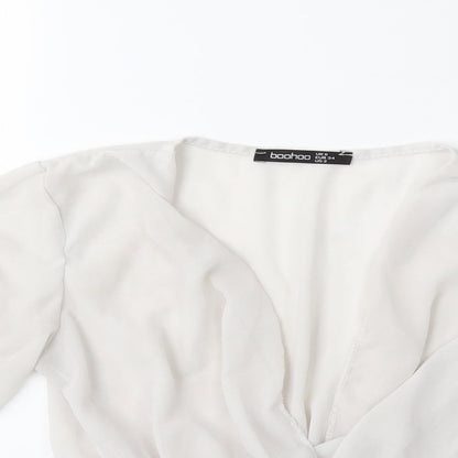 Boohoo Womens Grey   Basic Blouse Size 6