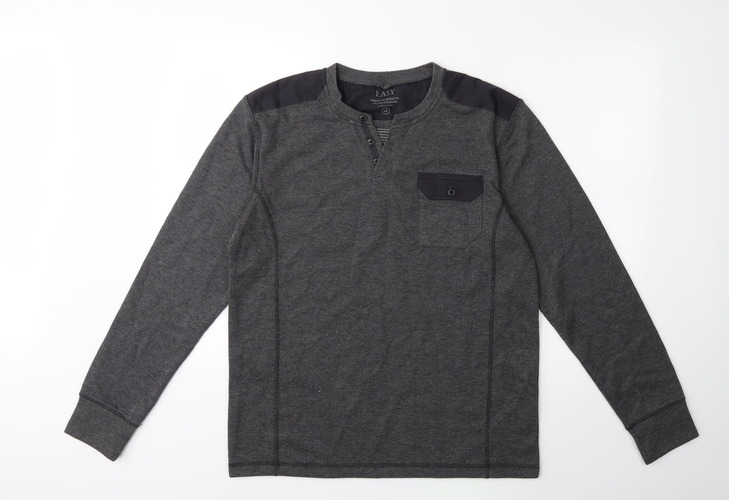 Easy Mens Green  Knit Pullover Jumper Size M