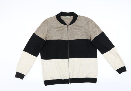 George Mens Black   Full Zip Jumper