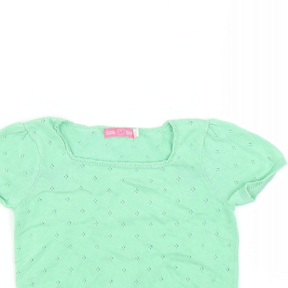 BM Girls Green   Pullover Jumper Size 4-5 Years