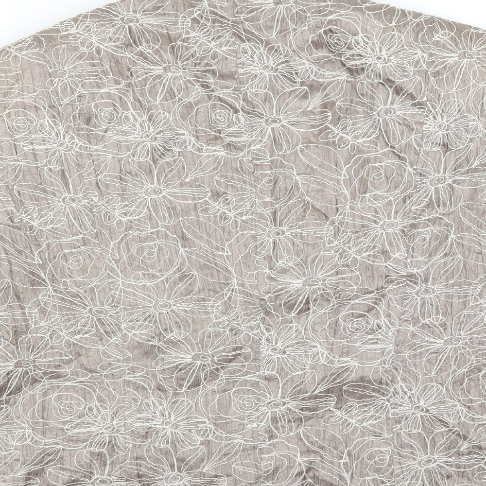 Country Casuals Womens Beige Floral  Jacket Suit Jacket Size 12