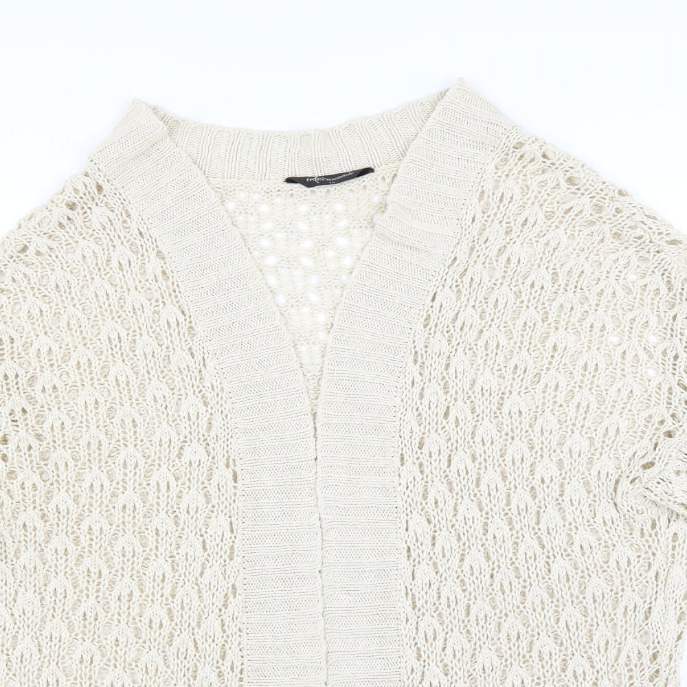 Internacionale Womens Beige   Cardigan Jumper Size 16  - Open knit