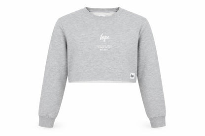 Hype Womens Grey   Pullover Sweatshirt Size 6  - Cropped
