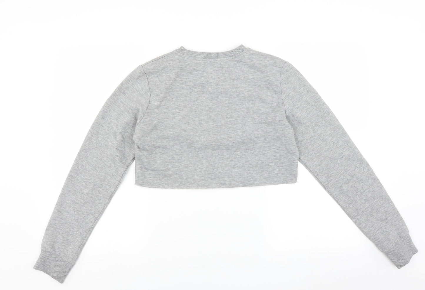 Hype Womens Grey   Pullover Sweatshirt Size 6  - Cropped