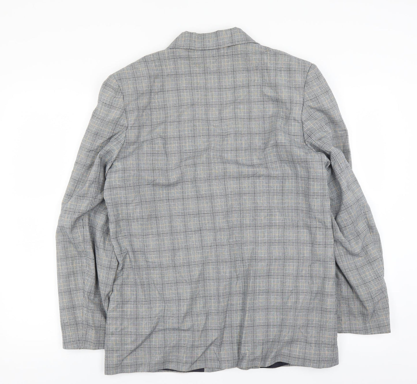 BHS Womens Blue Plaid  Jacket Suit Jacket Size 14