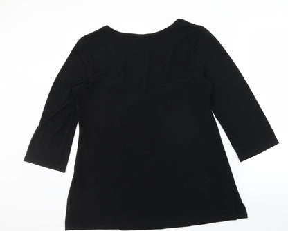 Womens UK Size 16 Agenda Black Basic Blouse