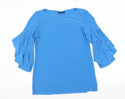 Attitudes  Womens Blue   Basic Blouse Size M