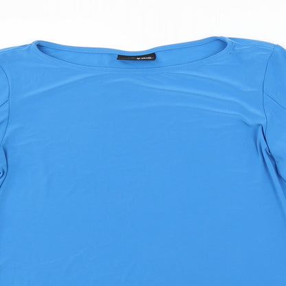 Attitudes  Womens Blue   Basic Blouse Size M