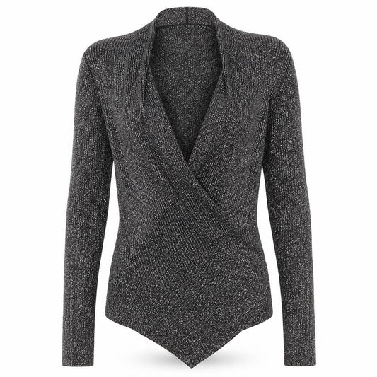 Miss Selfridge Womens Grey   Wrap Jumper Size 14