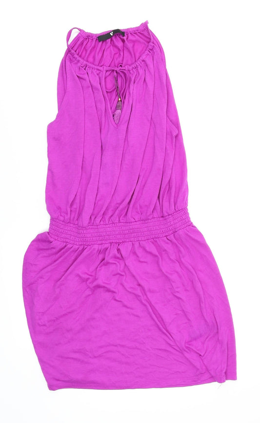 Very Womens Purple   T-Shirt Dress  Size 12