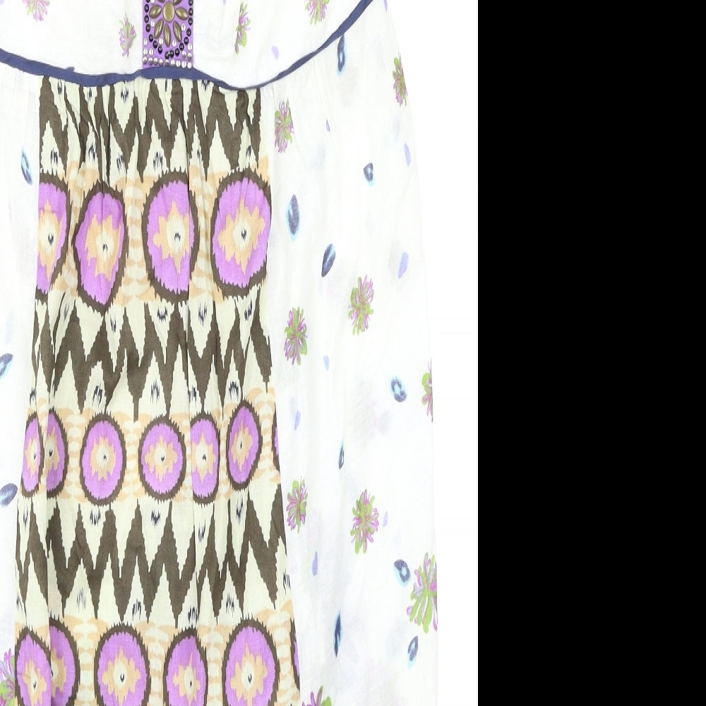 Just Addict Womens Multicoloured Geometric  Camisole Blouse Size M