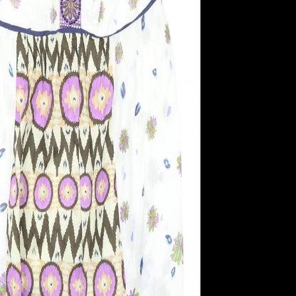 Just Addict Womens Multicoloured Geometric  Camisole Blouse Size M