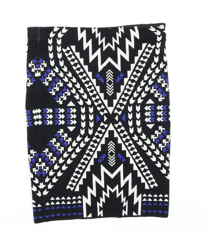 H&M Womens Multicoloured Geometric  Straight & Pencil Skirt Size 8