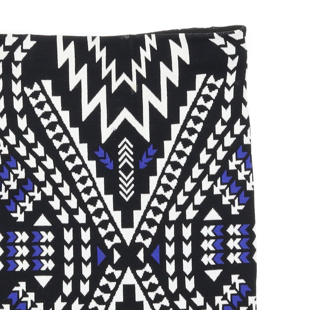 H&M Womens Multicoloured Geometric  Straight & Pencil Skirt Size 8