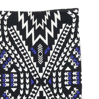 H&M Womens Multicoloured Geometric  Straight & Pencil Skirt Size 8