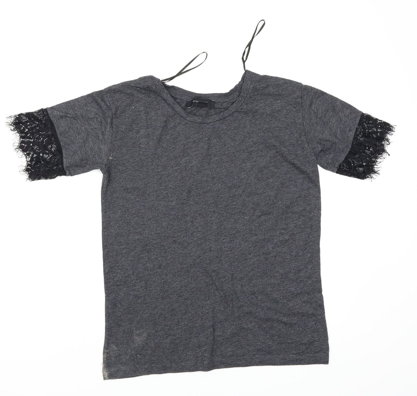 Womens UK Size 6 Atmosphere Grey Basic T-Shirt