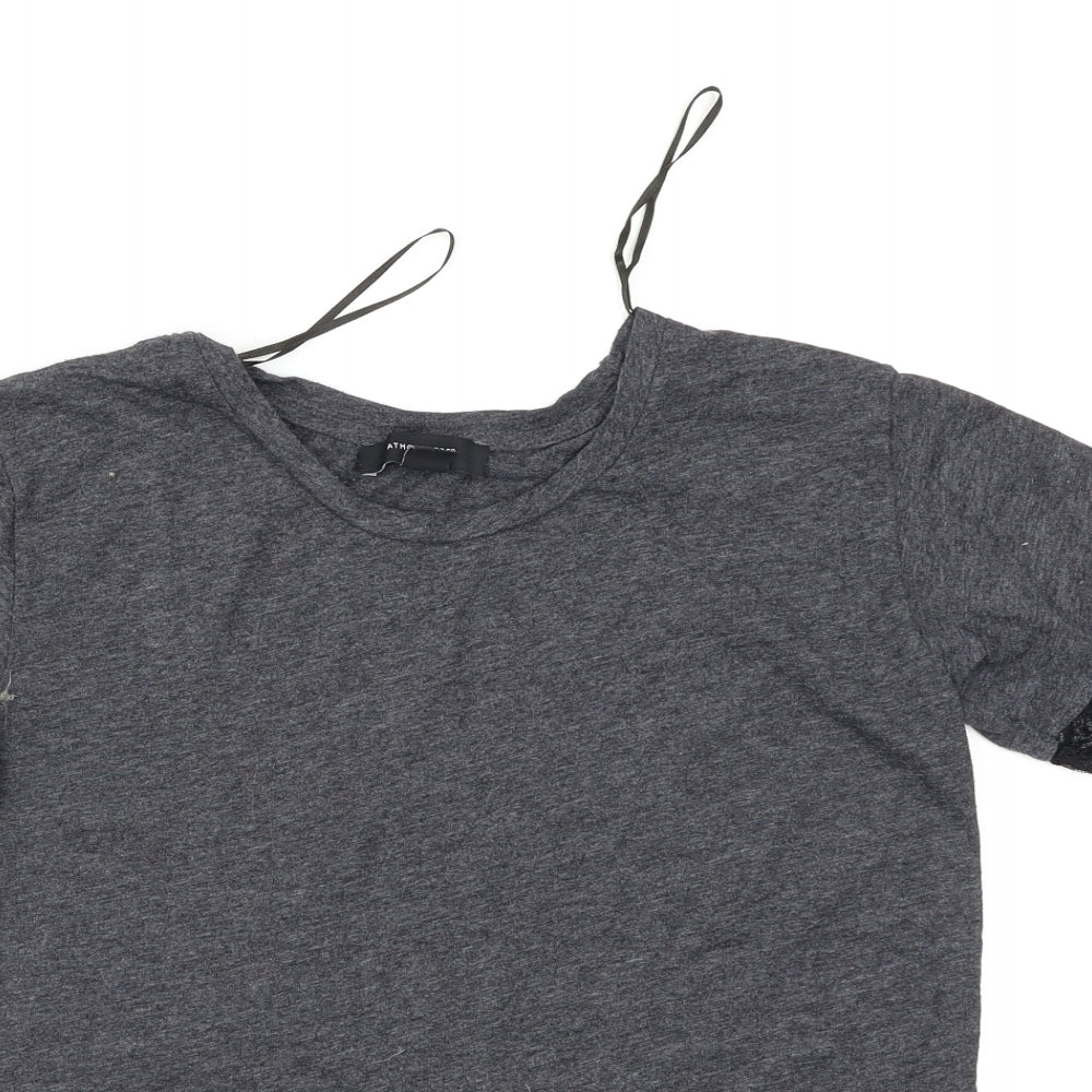 Womens UK Size 6 Atmosphere Grey Basic T-Shirt