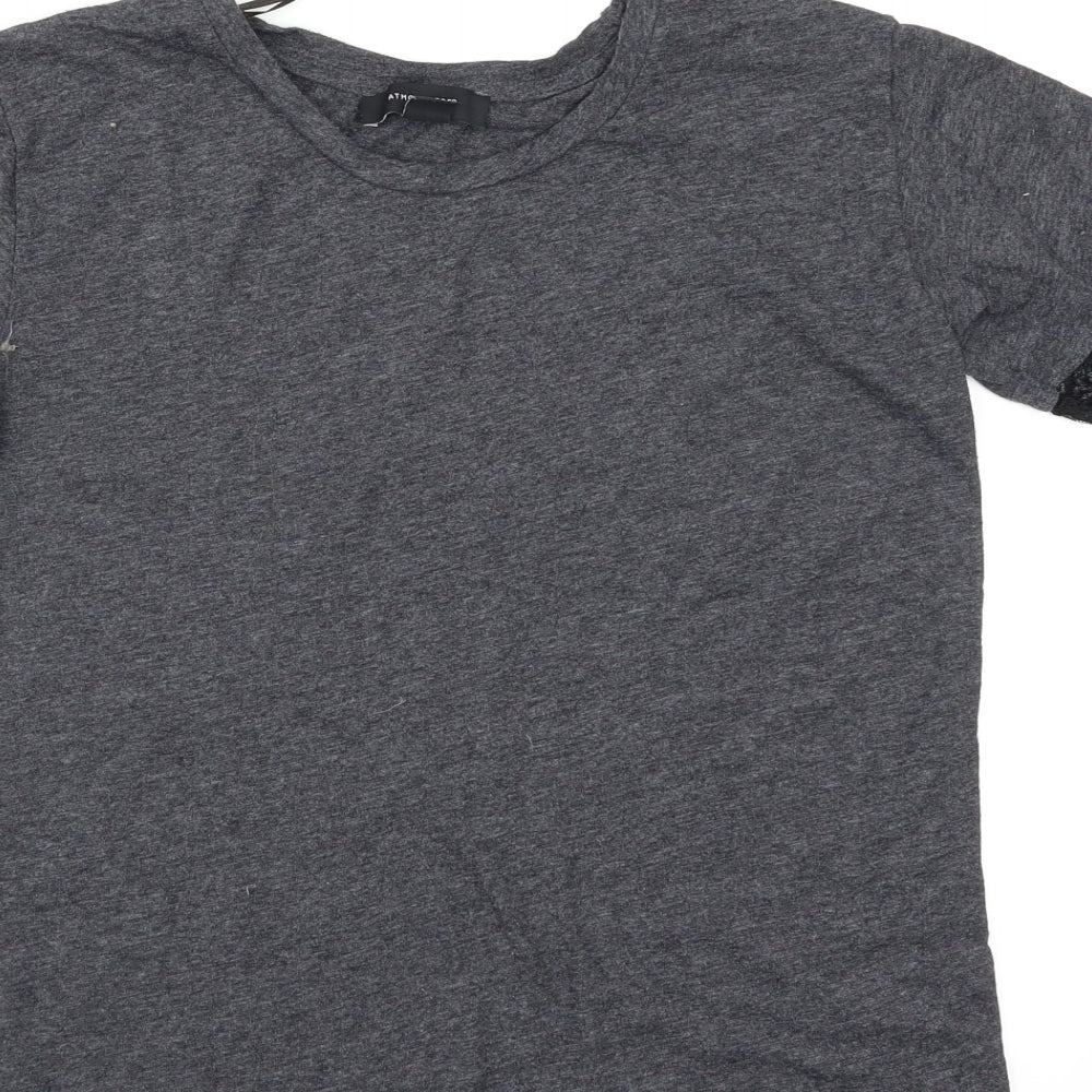 Womens UK Size 6 Atmosphere Grey Basic T-Shirt