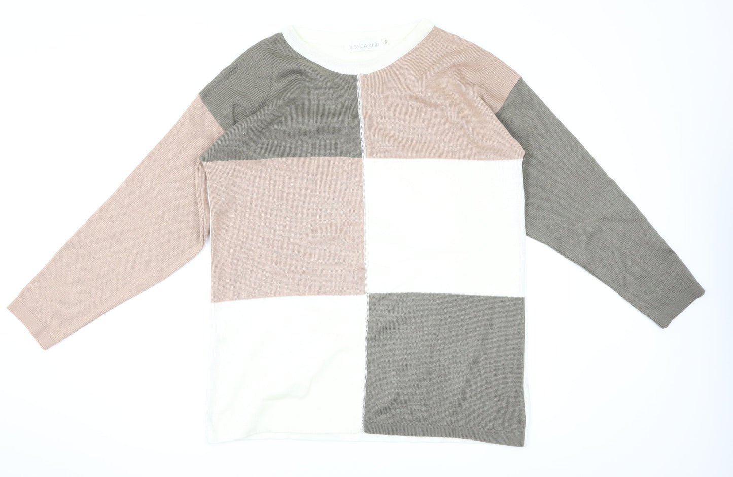 Jessica Reid Womens Multicoloured Plaid  Pullover Jumper Size M