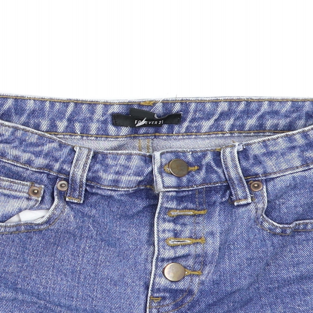 FOREVER 21 Womens Blue   Hot Pants Shorts Size 6
