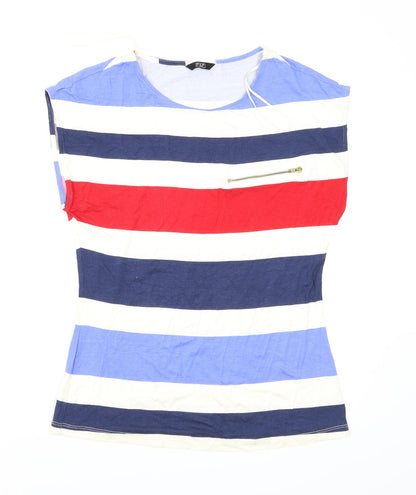 F&F Womens Multicoloured Striped  Basic Tank Size 10