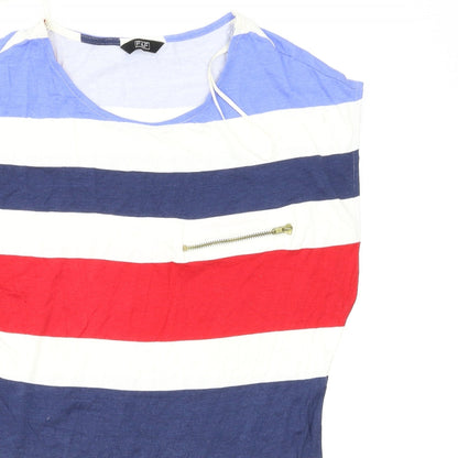 F&F Womens Multicoloured Striped  Basic Tank Size 10