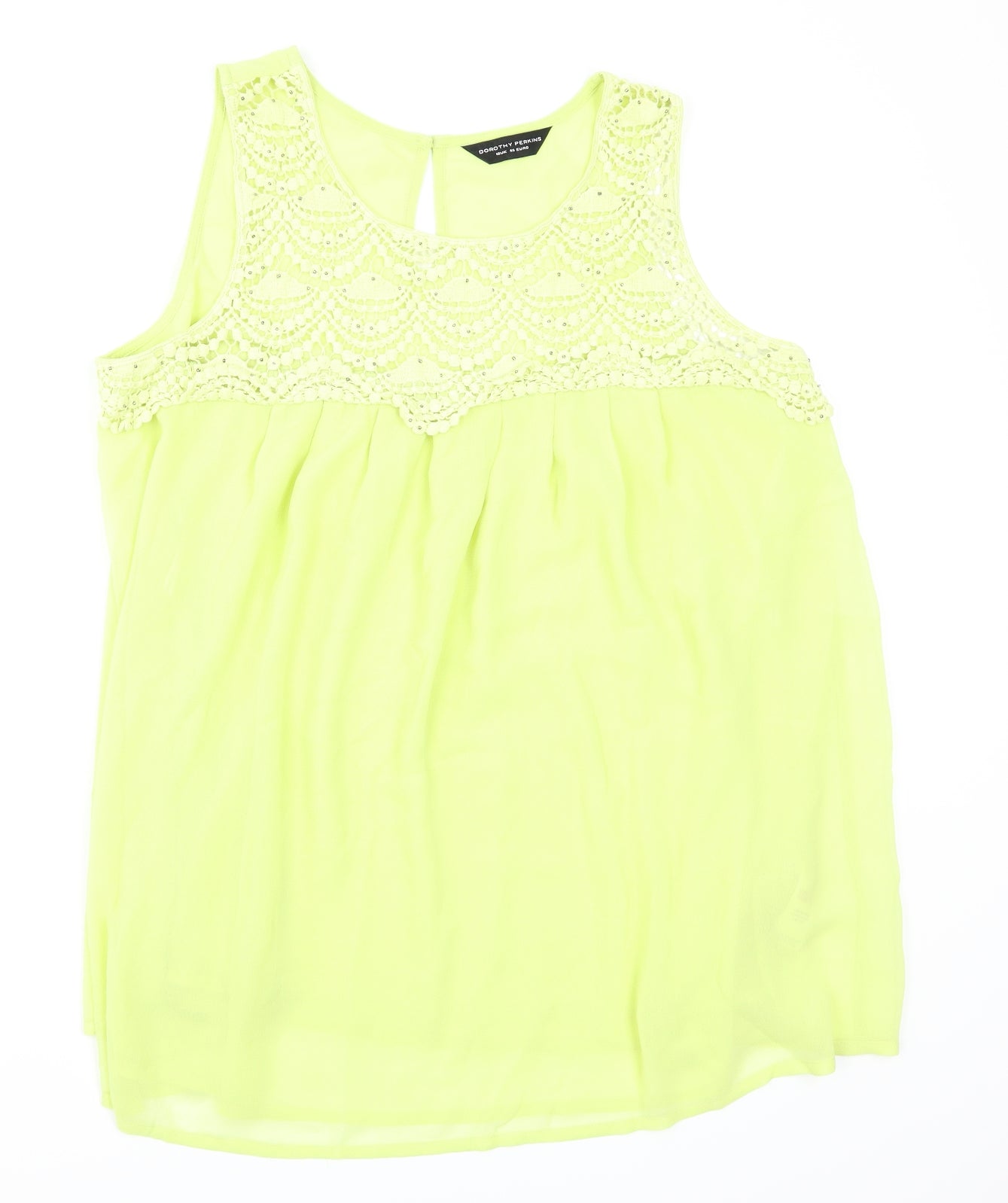 Womens UK Size 16 Dorothy Perkins Green Camisole Tank